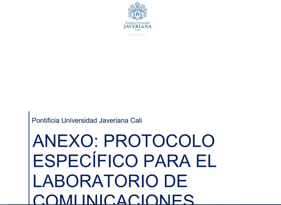 ANEXO: PROTOCOLO ESPECÍFICO PARA EL LABORATORIO DE COMUNICACIONES