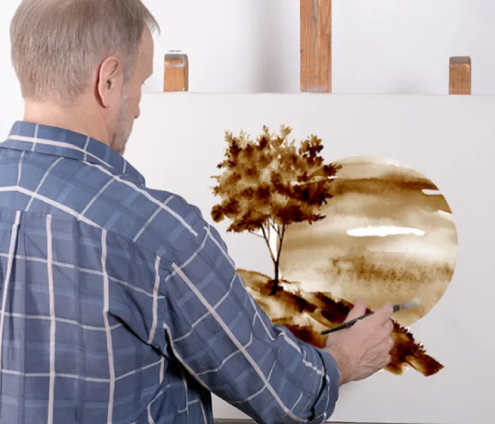 Taller corto Pintando paisajes con café