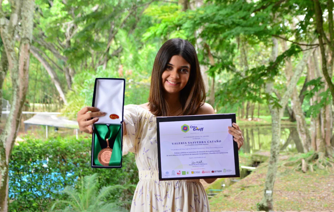 Valeria Saavedra, premio Otto de Greiff Valeria Saavedra, premio Otto de Greiff