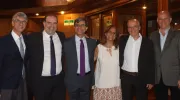 César Casas junto a colegas y amigos