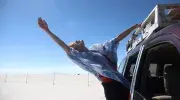 Fotografía Laura Bernal en el Salar de Uyuni