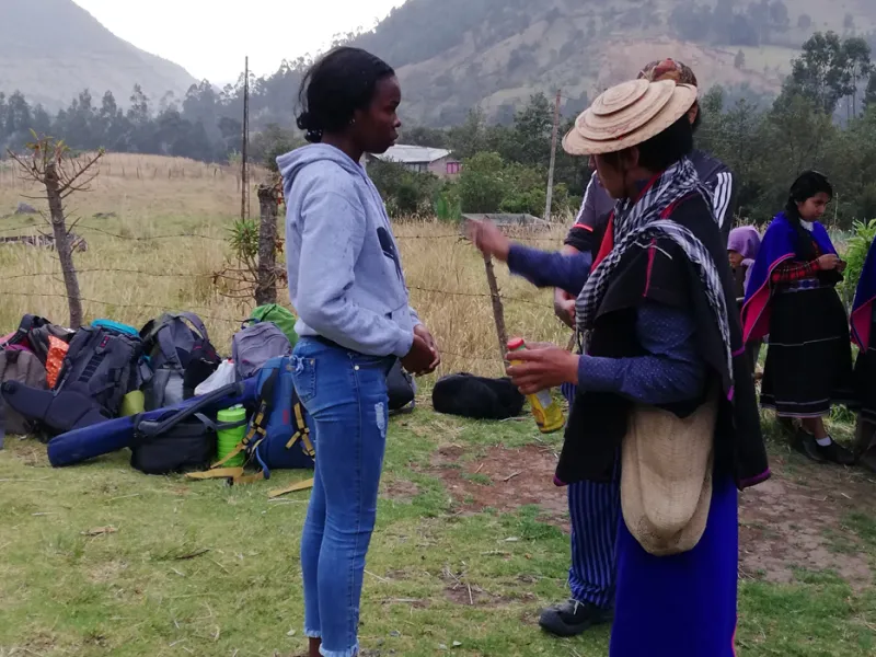 prácticas de estudiantes de la Javeriana Cali en Silvia, Cauca