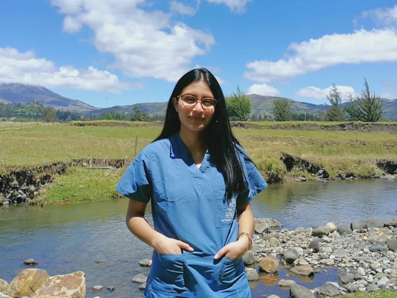 Diana Cristina Inchuchala, estudiante de último semestre de Nutrición y Dietética.