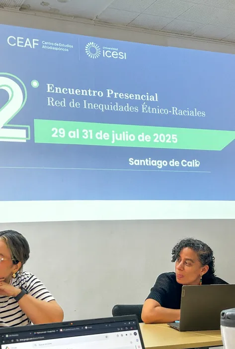 Profesora Diana Caicedo en el Segundo Encuentro de la Red Interuniversitaria para el Estudio de las Inequidades Étnico-Raciales